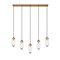 Z-Lite Arden Linear Chandelier, 5-Light, 4.75 In.W x 42 In.L x 12 In.H, Rubbed Brass/Clear 651P-5L-RB - alternate 2